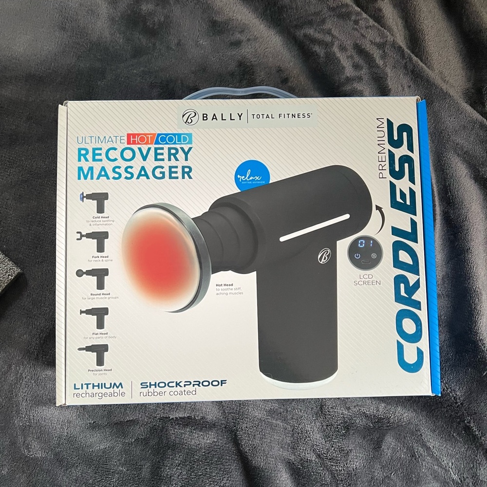 Bally Cordless Recovery Massager - Black and Red